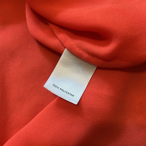 Halogen Orange Button-up Blouse Size Small Petite - Picture 9 of 13